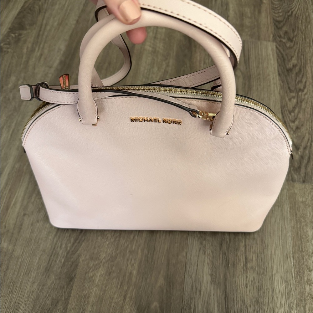 Michael Kors Pink Satchel Bag with Structured Design